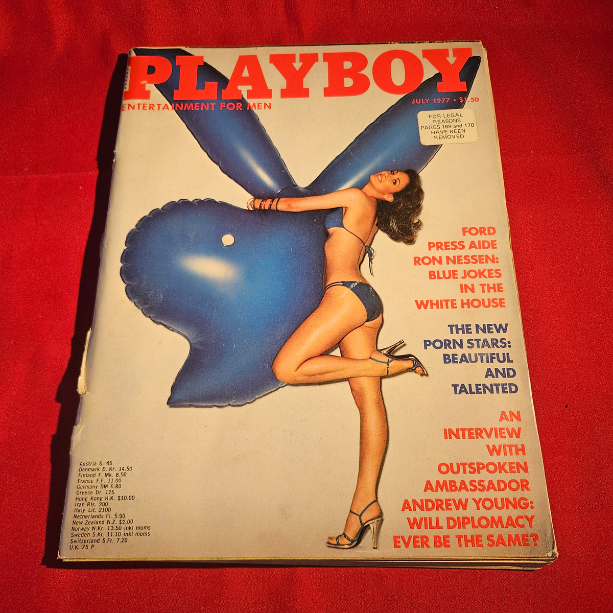 Playboy Magazine July 1977 Andrew Young Ron Nessen Paul Theroux SKU 1571