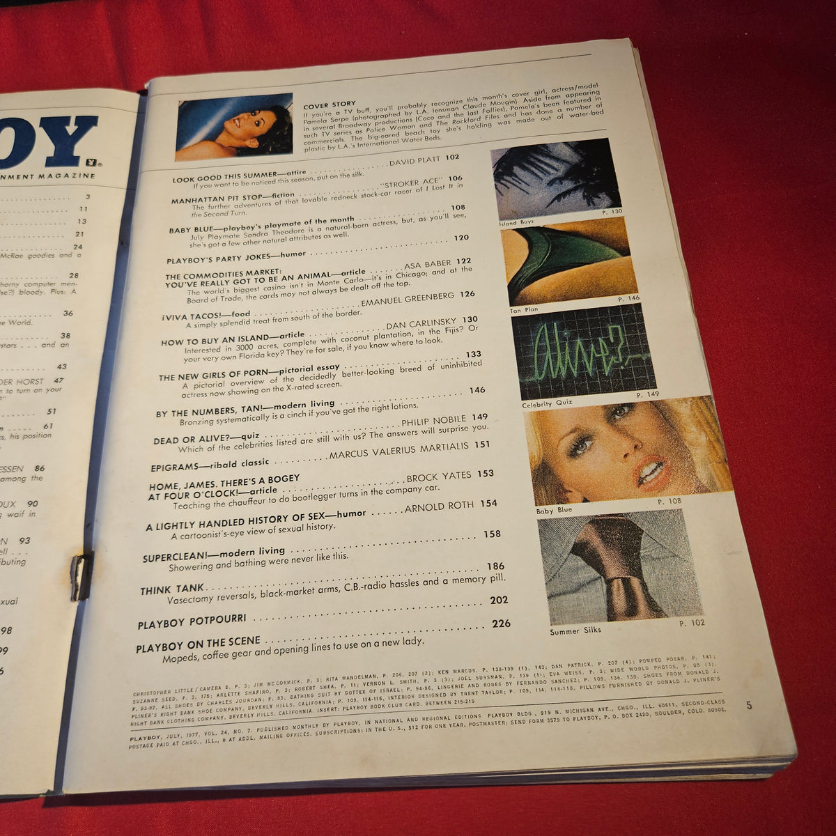 Playboy Magazine July 1977 Andrew Young Ron Nessen Paul Theroux SKU 1571