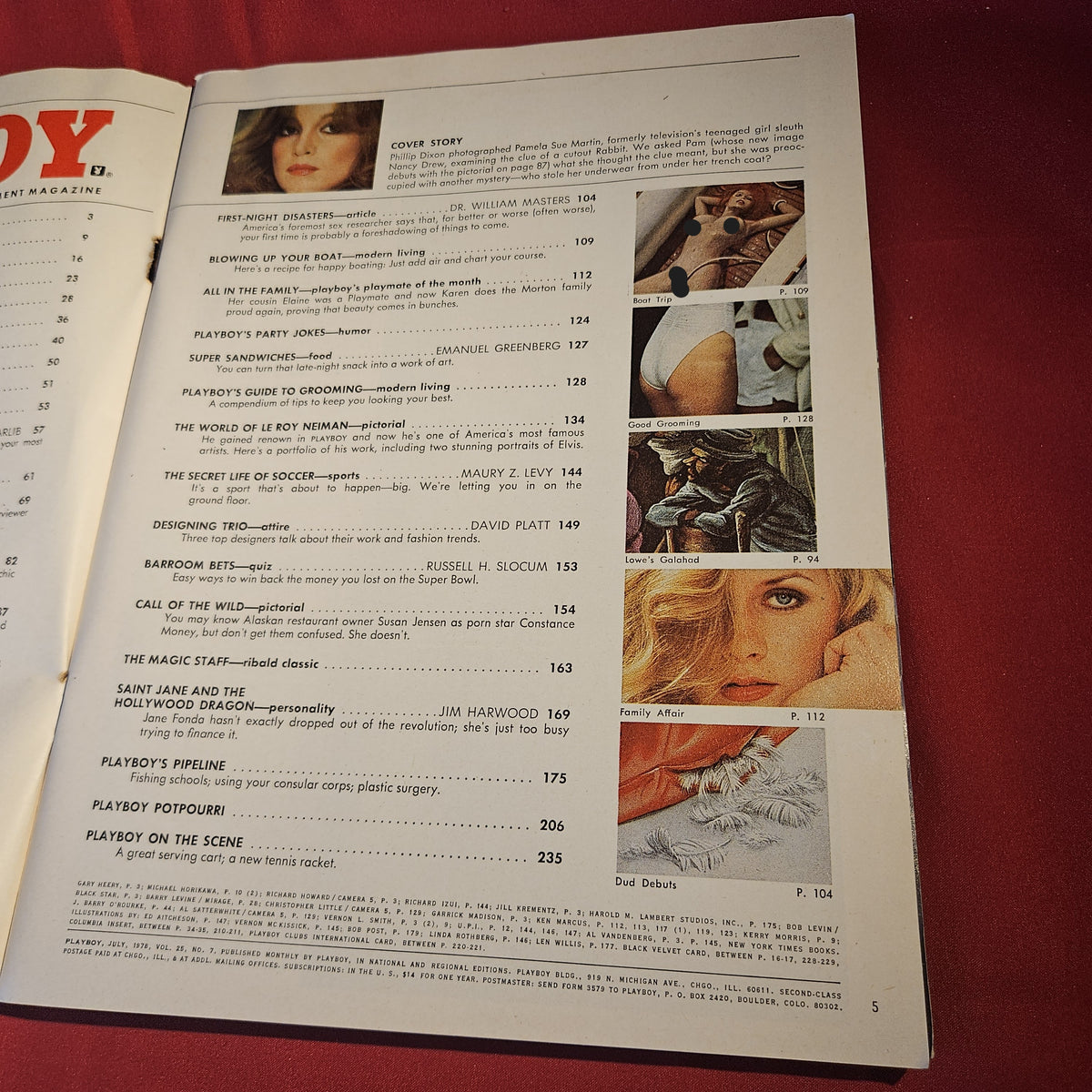 Playboy Magazine July 1978 William Colby Carl Sagan Pamela Sue Martin SKU 1571