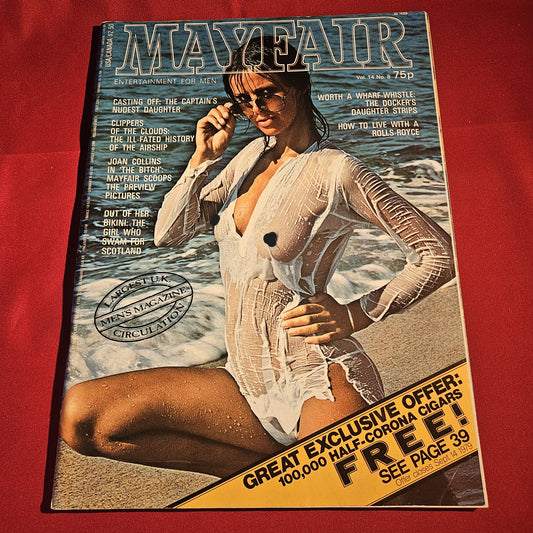 Mayfair Magazine Vol 14 No 8 1979 Joan Collins Rolls Royce Airships SKU 1571