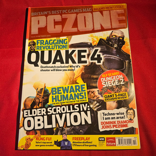 PC Zone Magazine October 2005 Issue 159 Quake 4 Oblivion F.E.A.R. SKU 1572