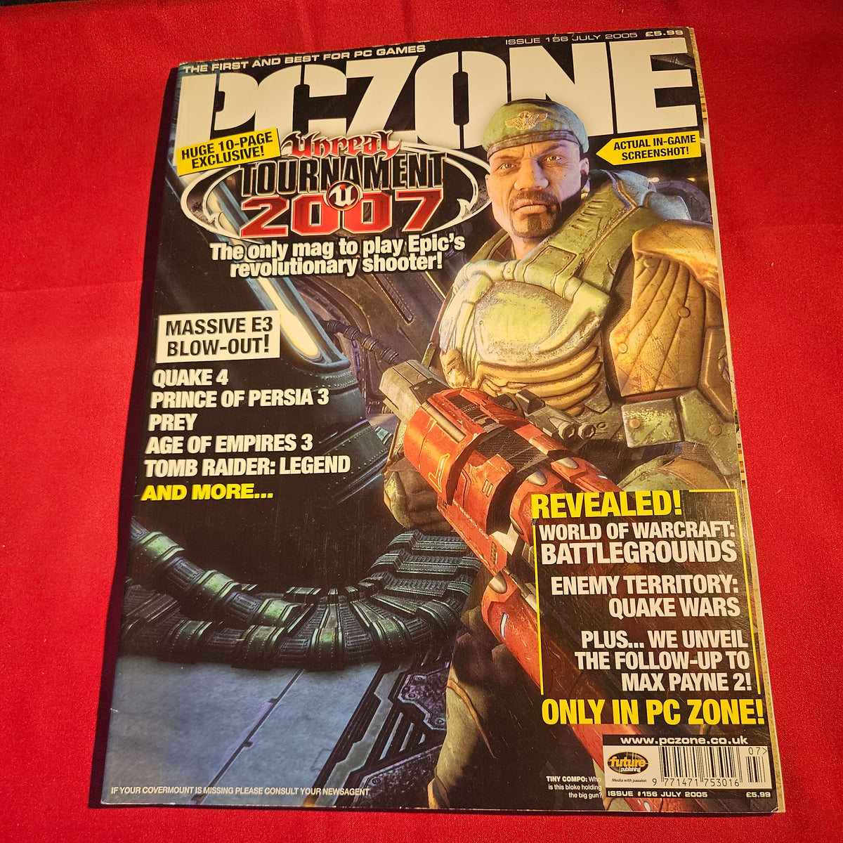PC Zone Magazine July 2005 Issue 156 Unreal Tournament 2007 Quake 4 SKU 1572