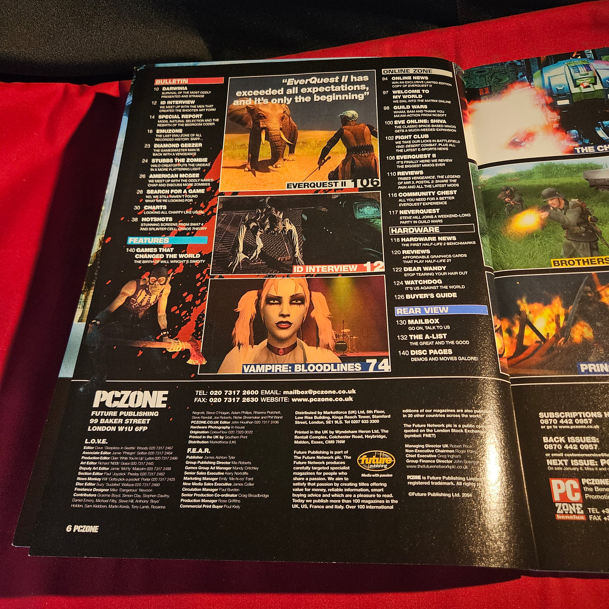 PC Zone Magazine January 2005 Issue 150 F.E.A.R. EverQuest II Collectors SKU 1572