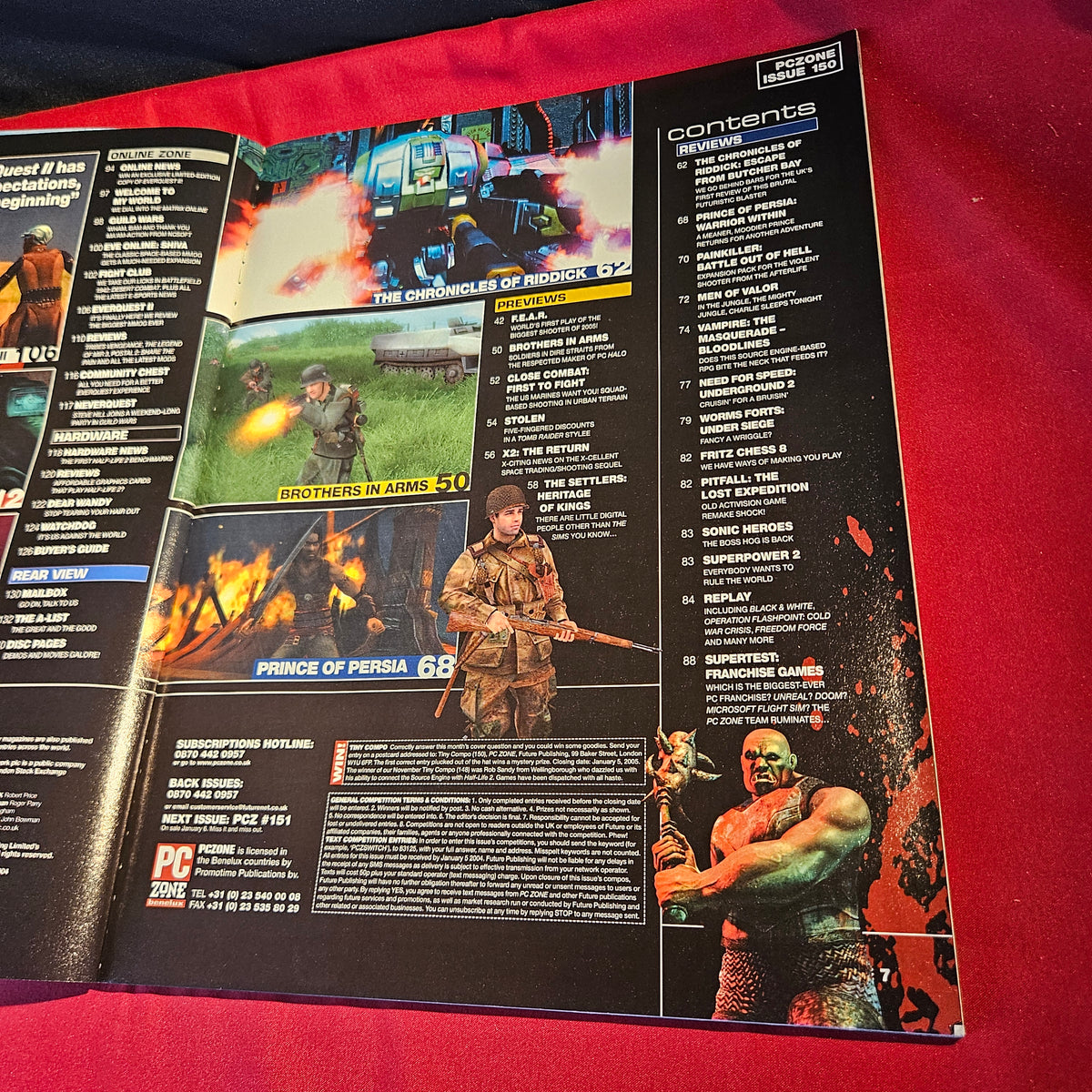 PC Zone Magazine January 2005 Issue 150 F.E.A.R. EverQuest II Collectors SKU 1572