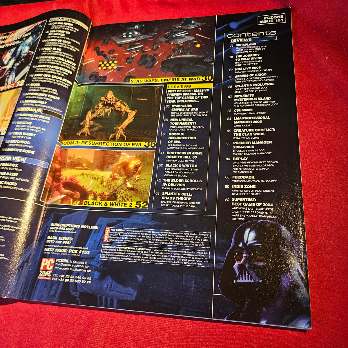 PC Zone Magazine February 2005 Issue 151 Star Wars Empire at War SKU 1572