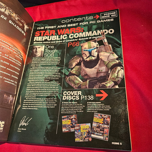 PC Zone Magazine March 2005 Issue 152 Star Wars Republic Commando SKU 1572