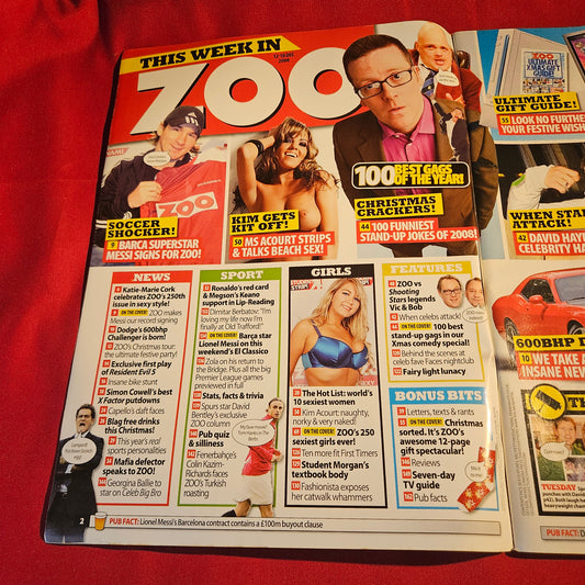 Zoo Magazine 12-18 December 2008 No 250 Megan Fox Cheryl Cole Rebecca Loos 1573