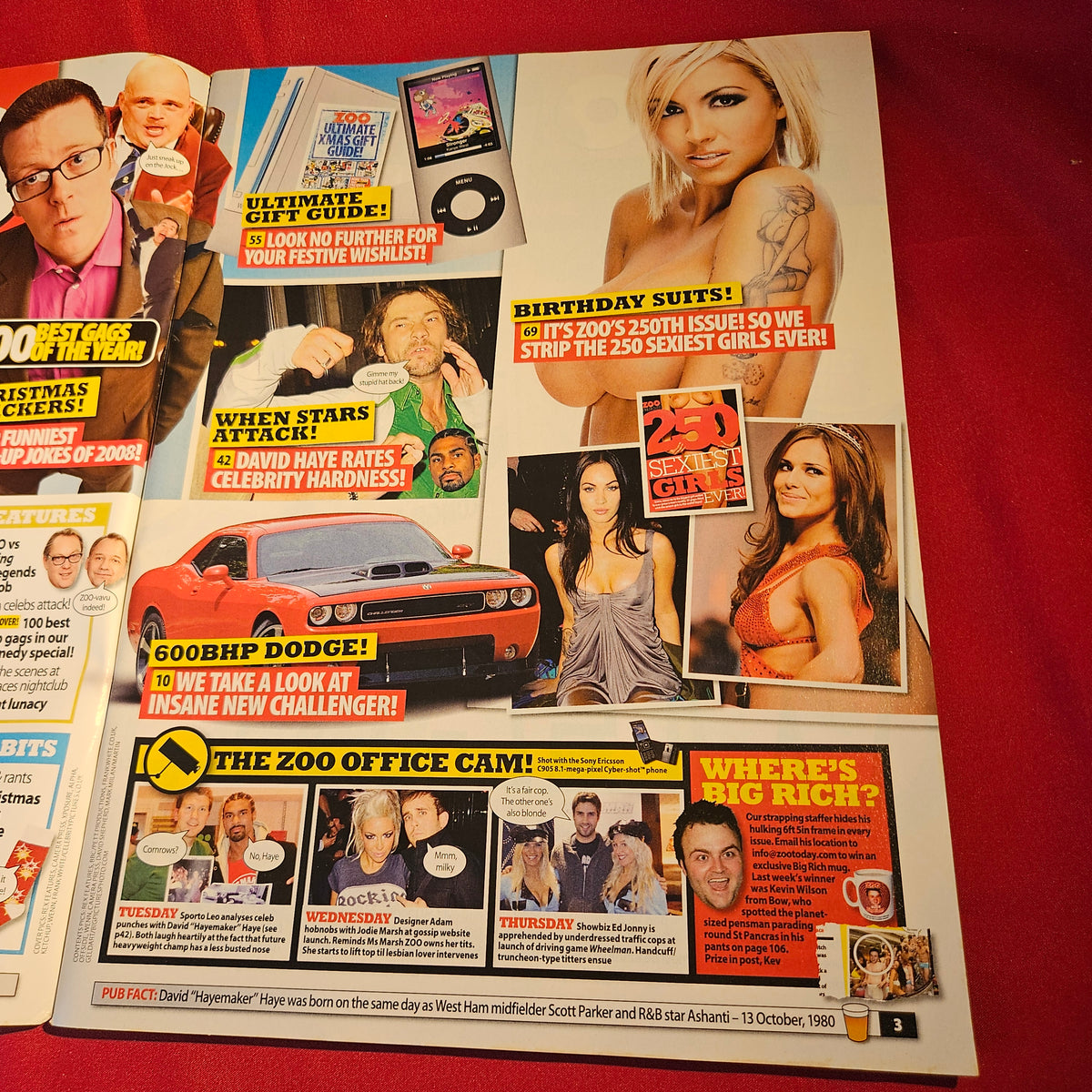 Zoo Magazine 12-18 December 2008 No 250 Megan Fox Cheryl Cole Rebecca Loos 1573