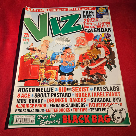 Viz Magazine December 2012 Issue 221 Roger Mellie Black Bag SKU 1574