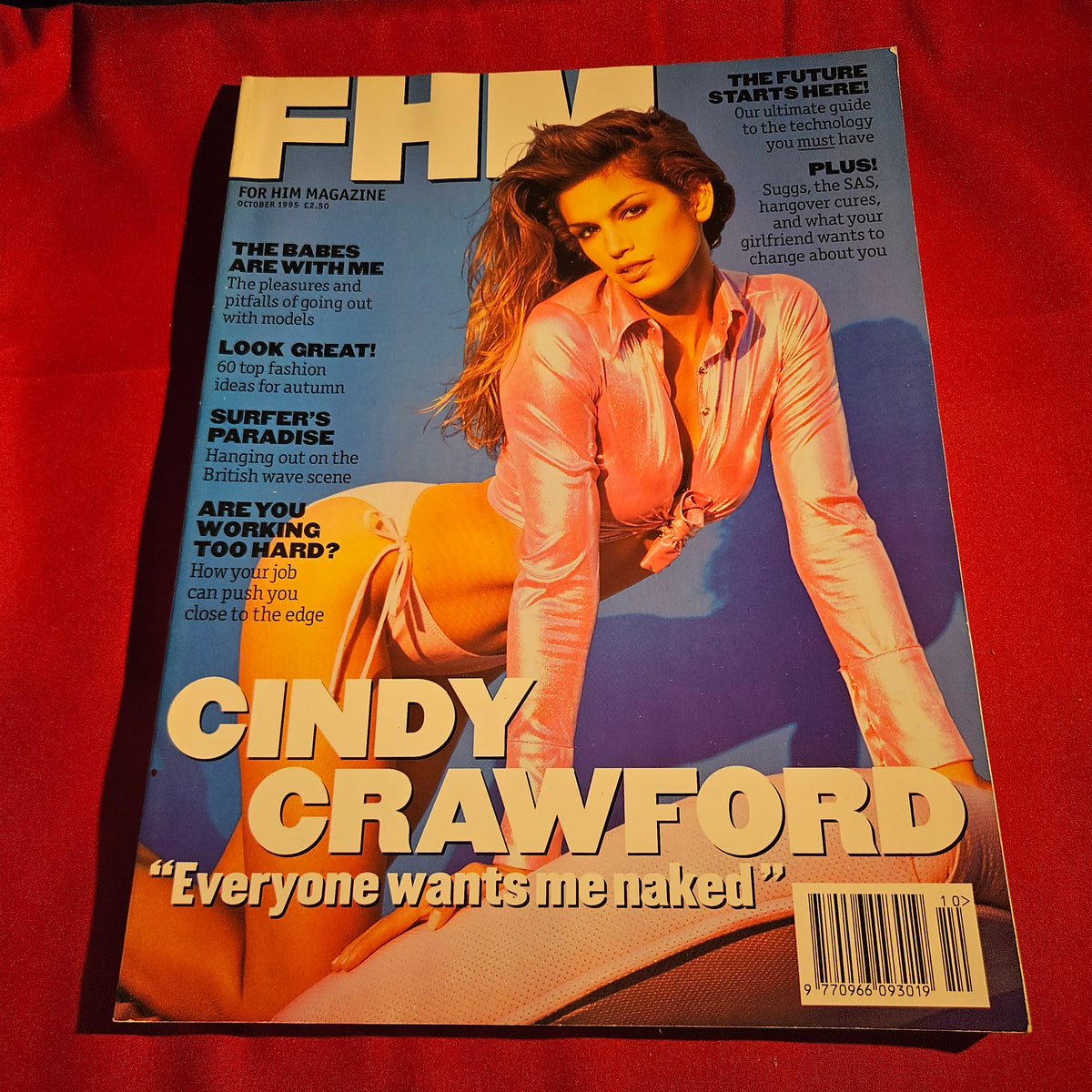FHM Magazine October 1995 Cindy Crawford Supermodel Fashion 90s SKU 1575