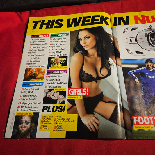 Nuts Magazine 1-7 April 2011 Jessica-Jane Clement Chloe Sims Emma Lindsey SKU 1583