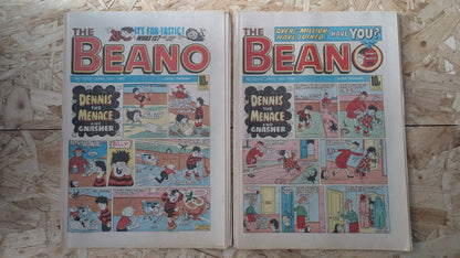 10x Beano Comics/Magazines 2070-2079 1982 Bundle/Job Lot (0013) Dennis the Menace Gnasher