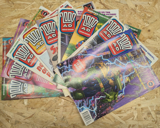 9x 2000AD JUDGE DREDD Comics/Magazines 1994 Bundle/Job Lot (0020)
