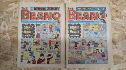 10x Beano Comics/Magazines 1982 No. 2110 > 2119 Bundle/Job Lot (0024) Dennis the Menace and Gnasher (Copy)