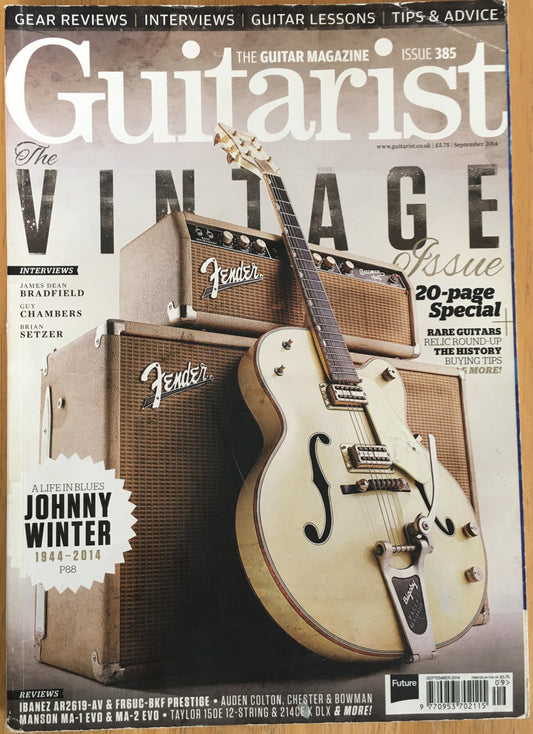 Guitarist Magazine September 2014 No.385 (Rare)(134) Jonny Winter P88 James Dean