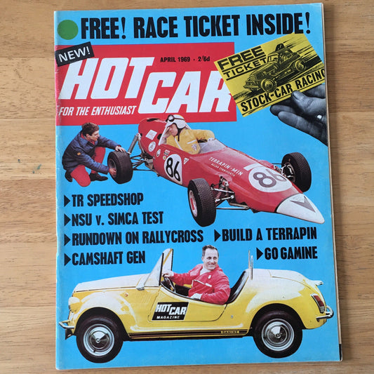 Hot Car Magazine April 1969 (147) TR SPEEDSHOP NSU SIMCA RALLYCROSS TERRAPIN BUI