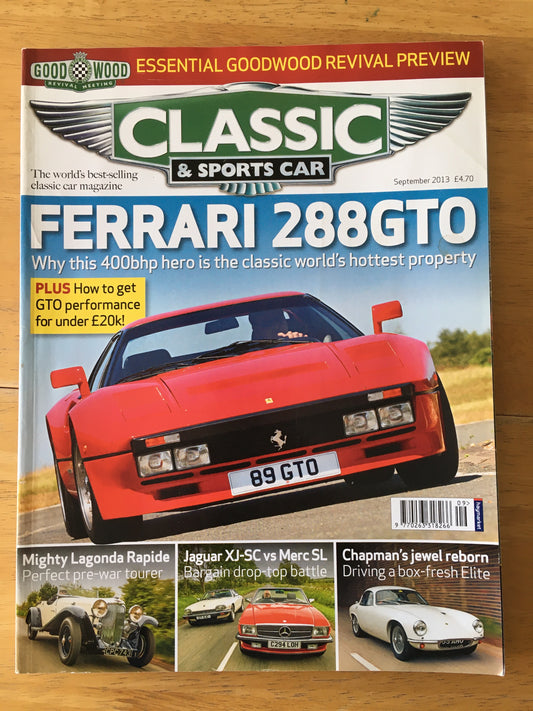 Classic & Sports Cars Magazine September 2013 (188) Ferrari 288GTO Jaguar XJ-SC vs Merc SL