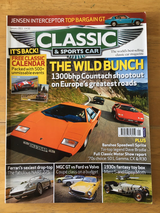 Classic & Sports Cars Magazine January 2011 (188) Countach Ferrari NART 275 MGC GT