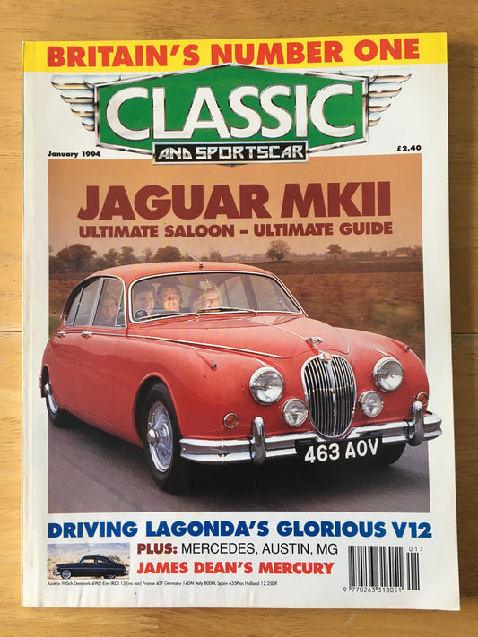 Classic & Sports Cars Magazine January 1994 (189) Lagondas V12 Jaguar MK2