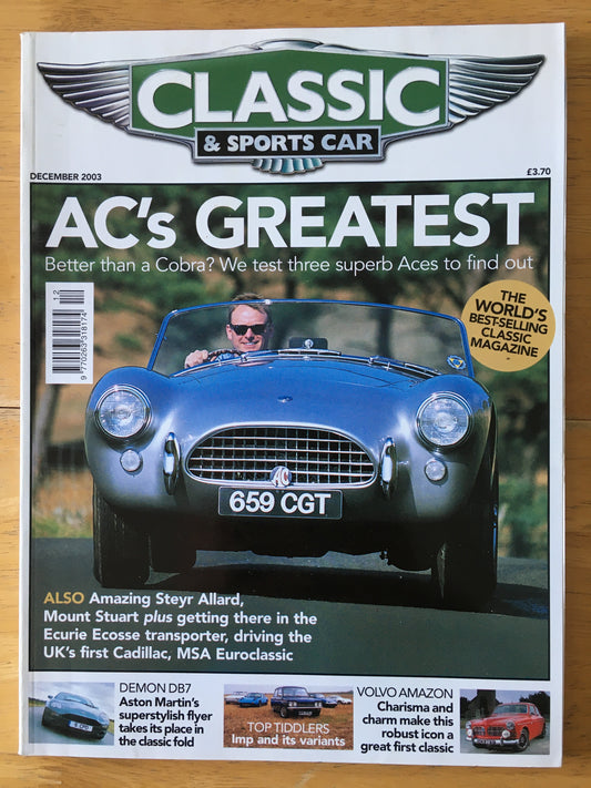 Classic & Sports Cars Magazine December 2003 (190) AC Cobra Aston Martin DB7