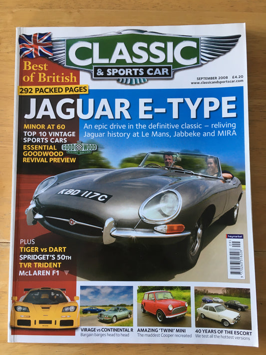 Classic & Sports Cars Magazine September 2008 (190) Jaguar E-Type TVR Trident McLaren F1
