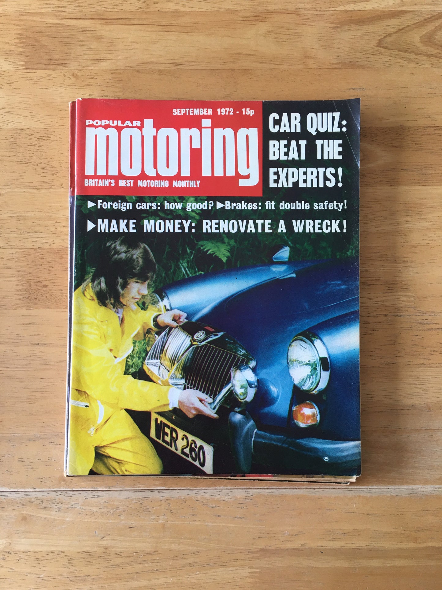 Popular Motoring Magazine September 1972 Renovate a Wreck MG Road Test Car Quiz